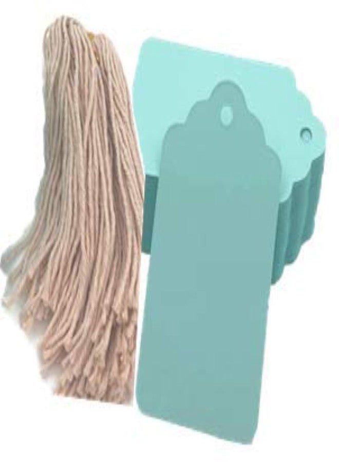 LAPXSNZD Gift Wrap Tags,Paper Tags Gift Hang Tags with String 100pcs - Image 1